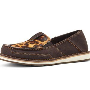 Ariat Brown and Leopard Print Loafers